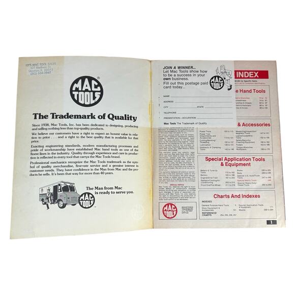 VTG 1981 MAC Tools Mechanic Technician Collectors Car Catalog Book Softcover 80s - Picture 6 of 16